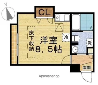 シオン本八幡【1階】の間取り