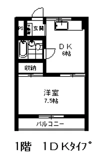 クレール小瀬【1階】の間取り