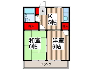 ロジュマン高麗【2階】の間取り