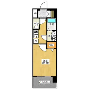 レジュールアッシュ京橋【4階】の間取り