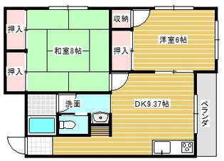 コーポ・ホワイト・ストーン【2階】の間取り