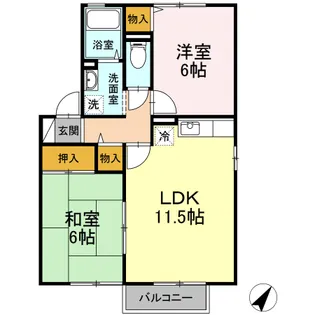 ロイヤルガーデン B【1階】の間取り