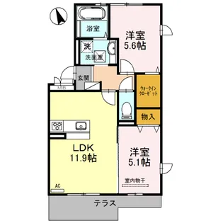 シャルマン【1階】の間取り