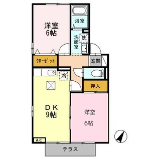 エスペランサ・カルム B棟【2階】の間取り