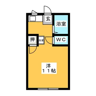1Rの間取り画像