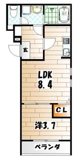 福岡県北九州市戸畑区幸町【アパート】の間取り