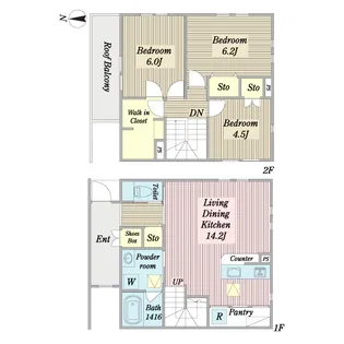 東京都葛飾区小菅4【一戸建】の間取り