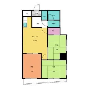 グランドハイツ六番町【3階】の間取り
