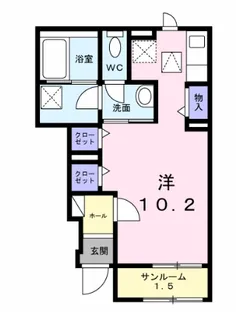 愛知県名古屋市緑区鶴が沢1【アパート】の間取り