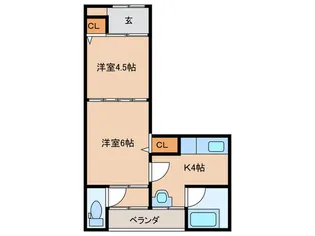 ハイツ平野駅前【3階】の間取り