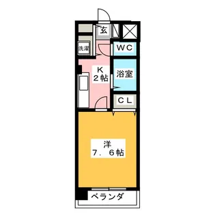 ステーション平安通【4階】の間取り