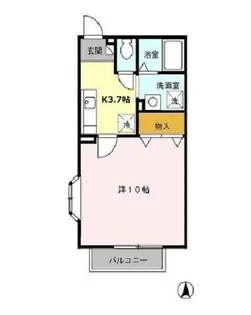 ソレイユハイツII【1階】の間取り