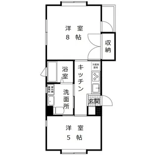 浅野川ハイツ【1階】の間取り