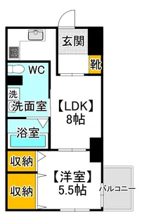 せかんどゆーす西口【4階】の間取り