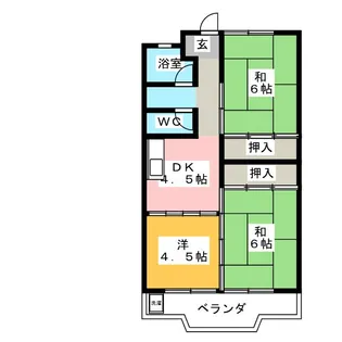杉野コーポ【1階】の間取り