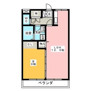 エーデルワイス八幡【1階】の間取り