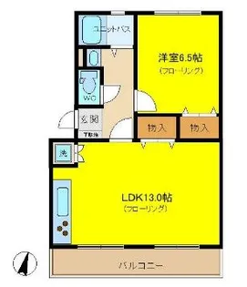 1LDKの間取り画像