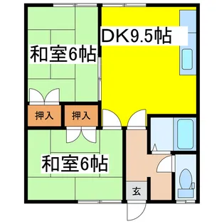 2DKの間取り画像