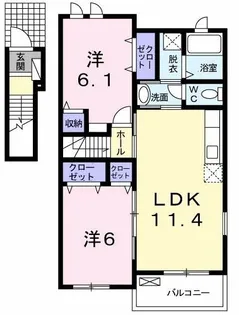 ビッグ シャトーC【2階】の間取り