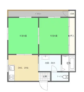 ハイツ中野山【2階】の間取り