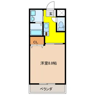 岐阜県大垣市禾森町3【アパート】の間取り