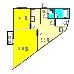 七福ハイツ 界2丁目【2階】の間取り