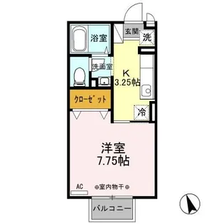 サンビレッジ足利【1階】の間取り