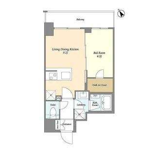 グランカーサ横濱石川町【7階】の間取り
