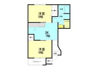 エレガント B棟【1階】の間取り