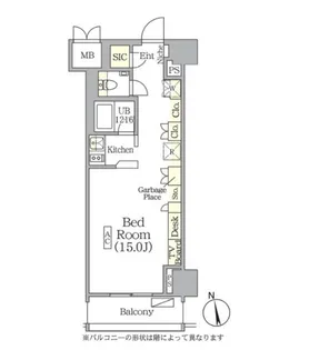 ザ・パークハビオ神楽坂レジデンスSouth【5階】の間取り