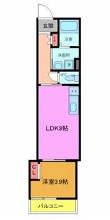ペルル穴川【1階】の間取り