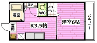 カレッジハイツF【2階】の間取り