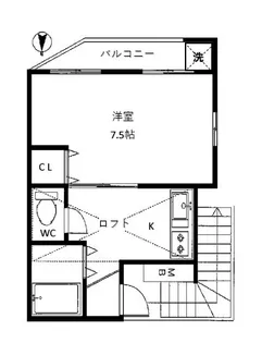 ハイツ星【3階】の間取り