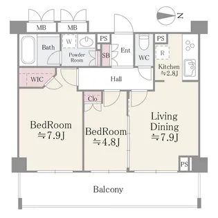 フォリアージュ青葉台の間取り