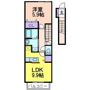 プレミールEstIII【2階】の間取り