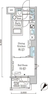 フルハウス赤羽【12階】の間取り