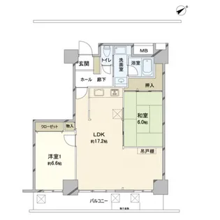 キングマンション堂島川【8階】の間取り