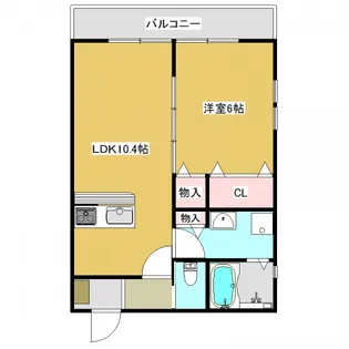 1LDKの間取り画像