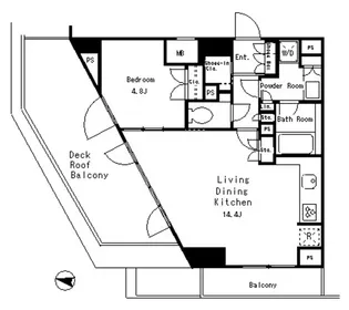 東京都目黒区下目黒2【マンション】の間取り