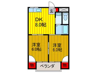 シティハイツ星ヶ丘【2階】の間取り