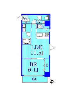 アーバンスクエア鶴見中央【3階】の間取り