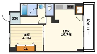 第2メゾン北梅田【4階】の間取り