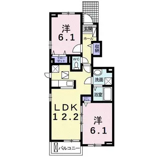 ネオ ブリースII【1階】の間取り