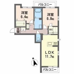 アビエ【3階】の間取り