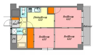広島県広島市安佐南区古市3【マンション】の間取り