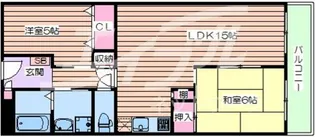 日商岩井京橋ハイツ【5階】の間取り