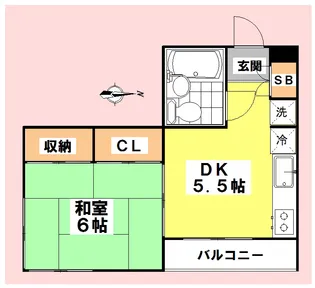 メゾンドブラン【3階】の間取り