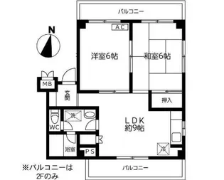 クオレK.U【1階】の間取り