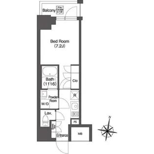 ミリアレジデンス広尾【6階】の間取り