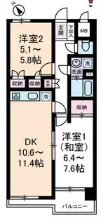 ゾアール茗荷谷【2階】の間取り